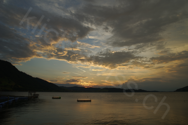 Sonnenuntergang am Zugersee in Arth