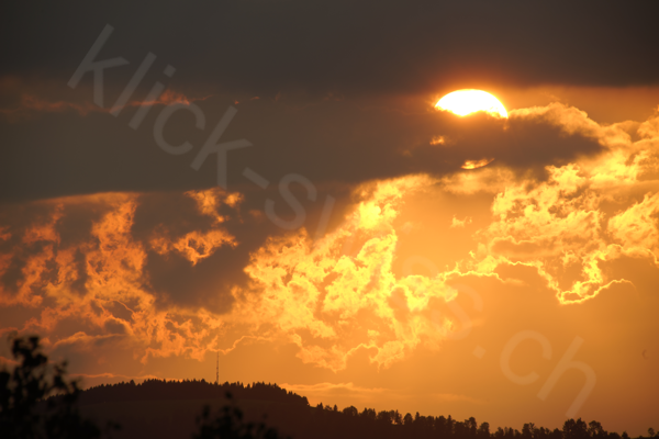 Sonnenuntergang am Zugersee in Arth
