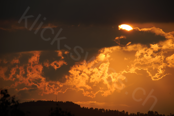 Sonnenuntergang am Zugersee in Arth