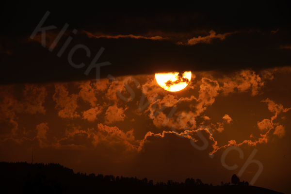 Sonnenuntergang am Zugersee in Arth