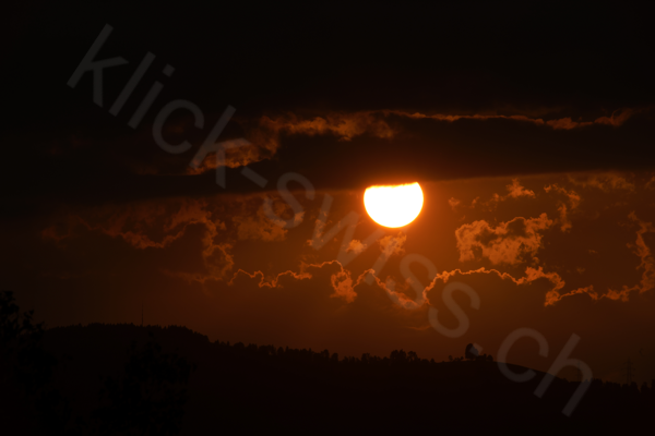 Sonnenuntergang am Zugersee in Arth