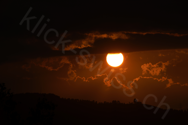 Sonnenuntergang am Zugersee in Arth