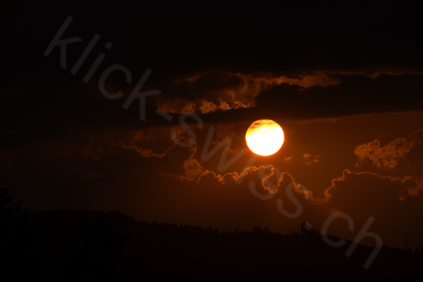 Sonnenuntergang am Zugersee in Arth