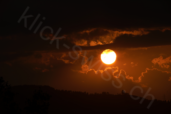 Sonnenuntergang am Zugersee in Arth
