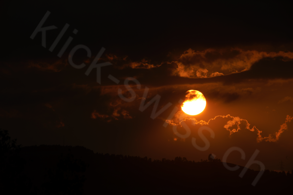 Sonnenuntergang am Zugersee in Arth