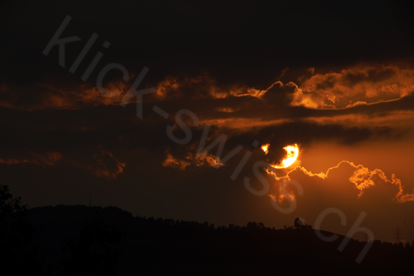 Sonnenuntergang am Zugersee in Arth