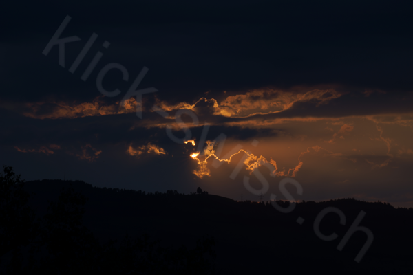 Sonnenuntergang am Zugersee in Arth