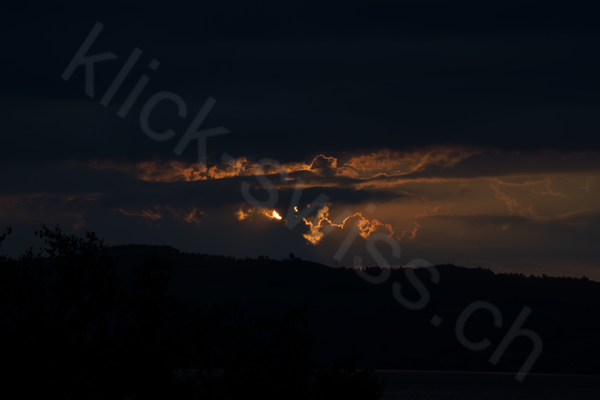 Sonnenuntergang am Zugersee in Arth