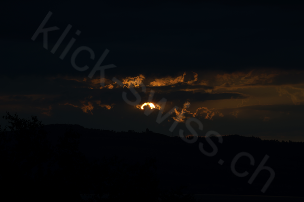 Sonnenuntergang am Zugersee in Arth