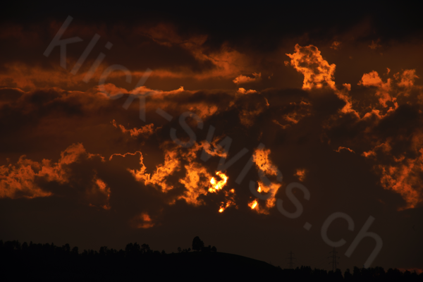 Sonnenuntergang am Zugersee in Arth