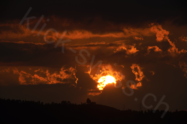 Sonnenuntergang am Zugersee in Arth
