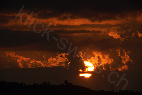 Sonnenuntergang am Zugersee in Arth