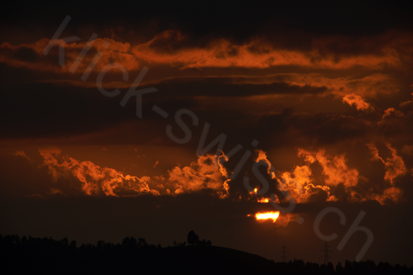 Sonnenuntergang am Zugersee in Arth
