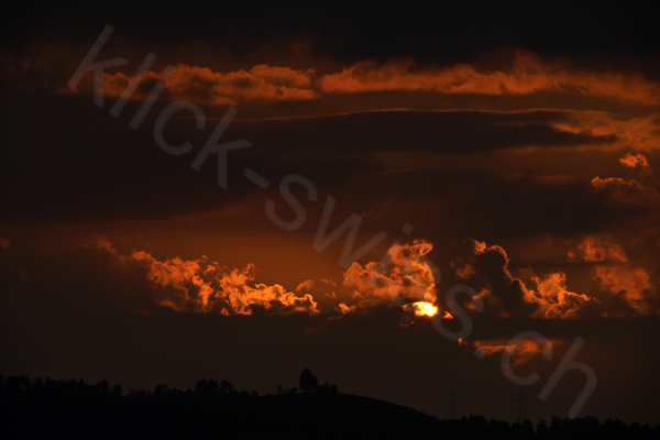 Sonnenuntergang am Zugersee in Arth