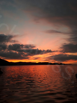 Sonnenuntergang am Zugersee in Arth