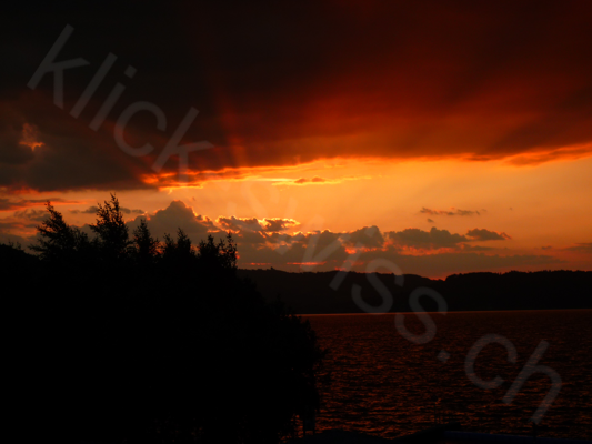 Sonnenuntergang am Zugersee in Arth