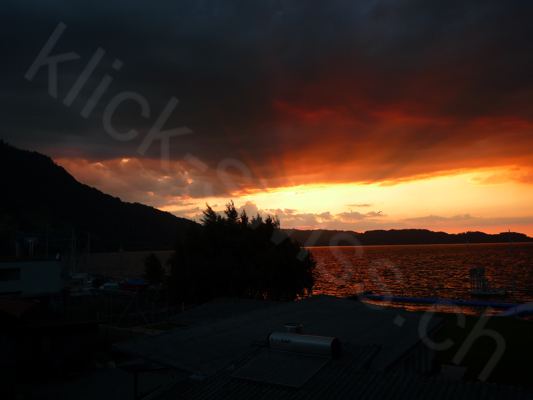 Sonnenuntergang am Zugersee in Arth