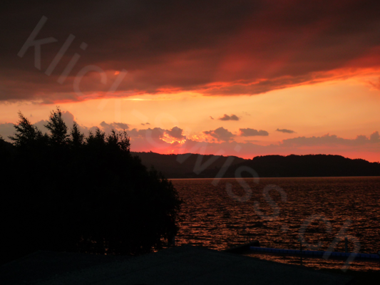 Sonnenuntergang am Zugersee in Arth