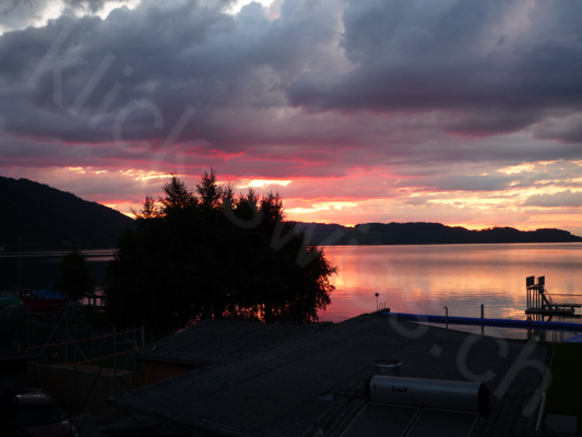 Sonnenuntergang am Zugersee in Arth