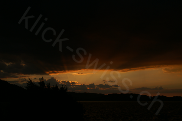 Sonnenuntergang am Zugersee in Arth