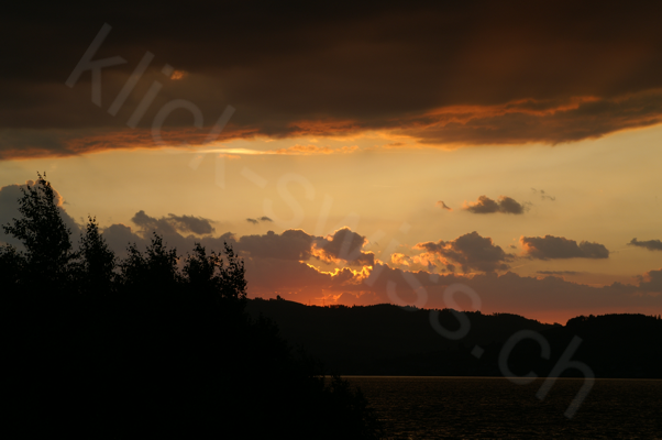Sonnenuntergang am Zugersee in Arth